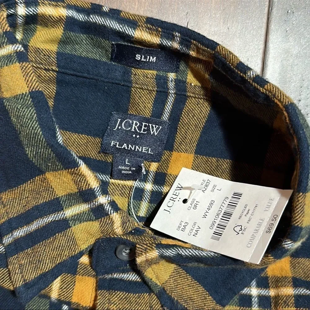J.Crew Mens Flannel Shirt